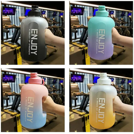 3 Liter Sports Water Bottle With Handle Large Capacity Fitness With Scale Gradient Kettle Outdoor Plastic Portable Water Bottle