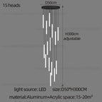15 heads / white light