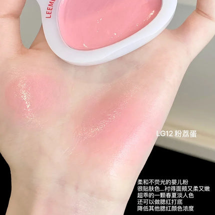 LEEMEMBER Watery Blush Moisturizing Blusher Cream Monochrome Shimmer Cute Cosmetics Longlasting Jelly Face Blusher In Bar Makeup