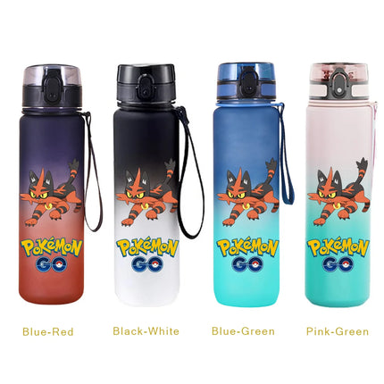 650ML Pikachu Anime Pokemon Portable Plastic Water Bottle High Capacity Outdoor Pikachu Water Cup for Kids Sports Water Bottle