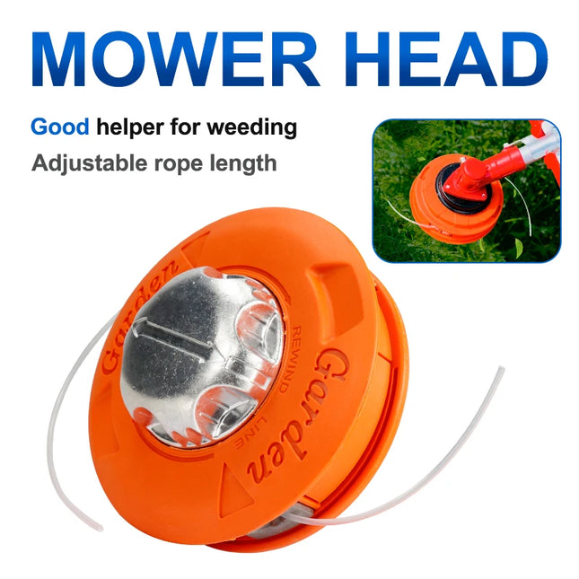 CMCP M10 Aluminum Nylon Brush Mower Bump Spool Grass Trimmer 2 Lines Cutter Head Thread Line String Saw Power Brush Cutter