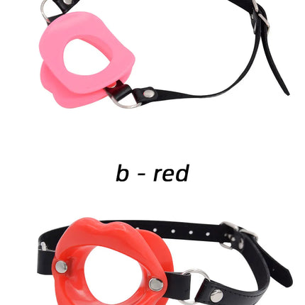 Silicone Oral Fixation Lips Ring Silicone O-Ring Open Mouth Gag BDSM Bondage Restraint Lips Shape Sex Toys for Couples Sexshop