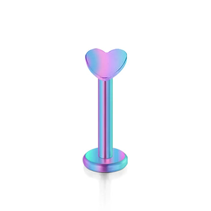 1PC Steel Inernally Thread Labret Stud Rings Piercing Star Heart Shape Ear Cartilage Tragus Orelha Stud Helix Piercing Jewelry