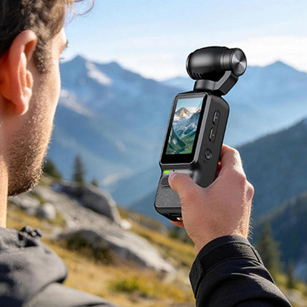 4K HD Pocket Action Camera 180 Degree Rotation Lens with 1.97-inch Screen for Cycling Travel Sport and Outdoor Activities
