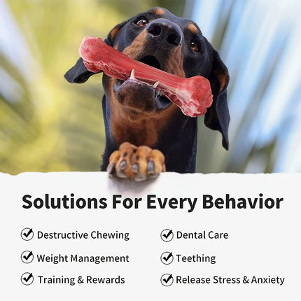Silicone dog bite toy, natural rubber non-toxic, suitable for strong biting dogs, interactive cleaning of teeth bones,