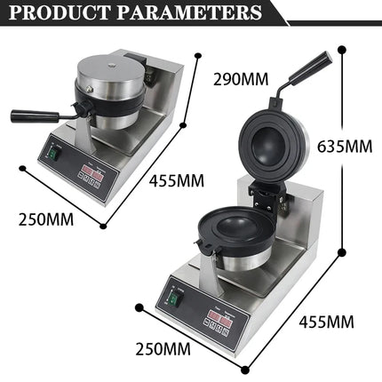 Gelato Panini Press Machine Electric Ice Cream Waffles UfO Burger Grill Flying Saucer Sandwich Press Maker Baking Pastry Tools