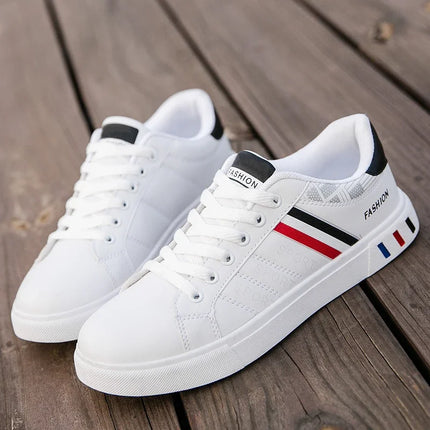 2024 Men's Casual Sneakers New Fashion Lace-up White Shoes Student Comfort Sports Plus Size Vulcanized Shoes Zapatillas De Hombre