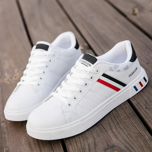 2024 Men's Casual Sneakers New Fashion Lace-up White Shoes Student Comfort Sports Plus Size Vulcanized Shoes Zapatillas De Hombre