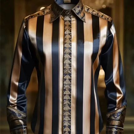 Men Luxury Western Lion Long Sleeve Button Up Shirt Floral Gold 3d Print Hawaiian Shirt Men Women Fashion Design Blouse Slim New