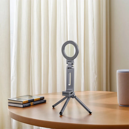 For Magsafe Airplane Phone Holder Foldable Tripod Portable Magnetic Phone Holder 360 Rotating Travel Phone Stand