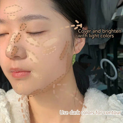 3Color Concealer Full Covers Dark Circles Acne Marks Spots Tear Furrows Concealer Cream Brighten Face Even Skin Color Foundation