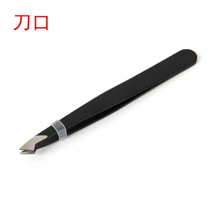 Stainless Steel Flat Slant Tip Eyebrow Eyelash Makeup Tweezer Beauty Tools Eyebrow Tweezers Facial Hair RemovalClip Tweezers