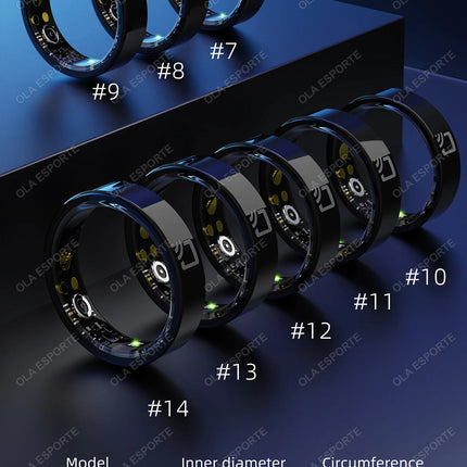 For Android iOS 2025 Smart Ring NFC Heart Rate Blood Oxygen Multi-Sport Monitor 5ATM Waterproof Ceramic SmartRing Women Men New