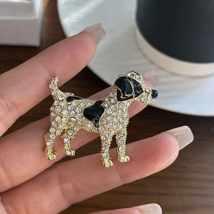 Baroque Luxury Beautiful Puppy Animal Design Brooch for Men and Women, JewelryAccessories, WeddingHolidayPartyCoupleSurpriseGift