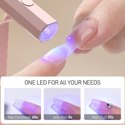 LED UV Nail Lamp with Stand Handheld UV Light with LCD Display for Gel Nails Rechargeable USB Nail Dryer for Fast Curing