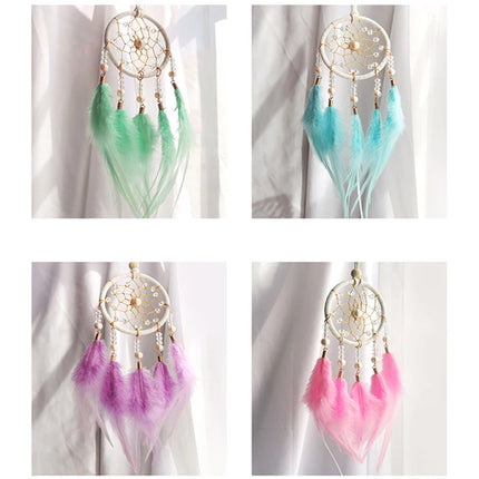 Creative Car Pendant Dream Catcher Forest Feather Wind Chime Decoration Valentine's Day Gift Girly Birthday Gift Home Decor