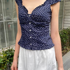 navy floral / L