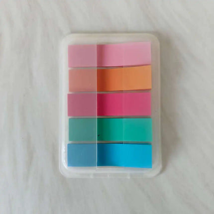 100-400 Sheets Transparent Colorful Index Tabs & Sticky Notes, Creative Self-Adhesive Memo Pads for Office School Stationery