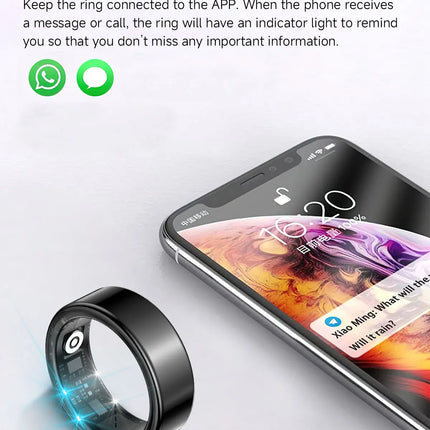 Call reminder information heart rate blood oxygen sleep exercise HR monitoring TikTok TK family care friend smart ring New 2026