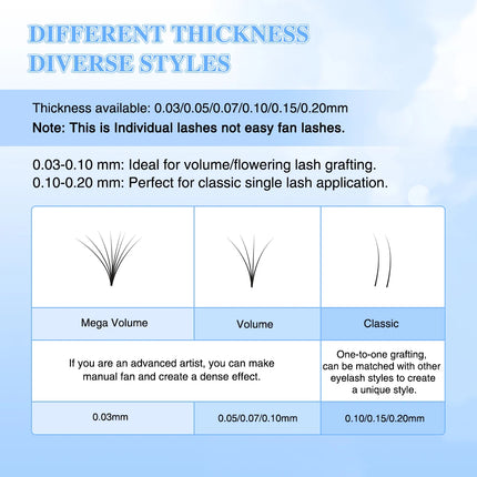 AGUUD Russian Volume Eyelash Extensions 5-25mm Natural Soft Faux Mink Black Baby Cashmere Individual Lashes For Extension Cilia
