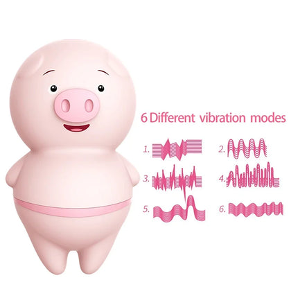 Pink Pig Tongue Lick Vibrators Anal Clitoris Nipple Massager G-Spot  Adult Product Erotic Sex Machine 6/2 Modes Female Sex Toys