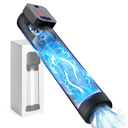 Automatic Waterproof LED Electric Penis Pump Vacuum Suction Amplifier With 5 Suction 6 Training Mode Digital Display for Man