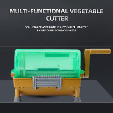 Hand-cranked Chili Slicing Machine Multifunctional Vegetable Cutter Household Portable Pepper Chili Diced Machine