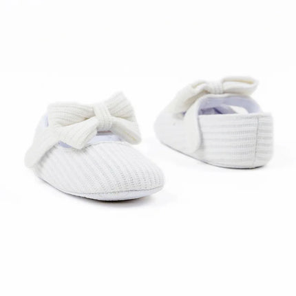 Baby Girls Knitted Floral Prewalker Shoes Anti-Slip Cotton Soft Sole Toddler First Walkers Summer Infant Footwear 0-18 Months