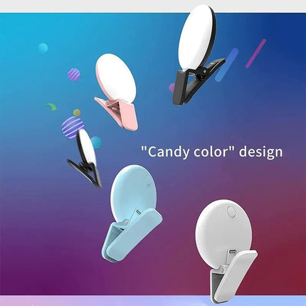 Portable LED Lamp Phone Live Video Beauty Light Universal Mobile Phone Selfie Fill Light USB Charge Photography Clip Fill Light