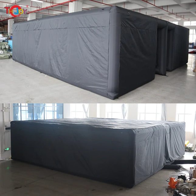 New Design Black Fun Maze Game Large Inflatable Halloween Haunted House Inflatable Haunted Labyrinth Maze for Outdoor Play