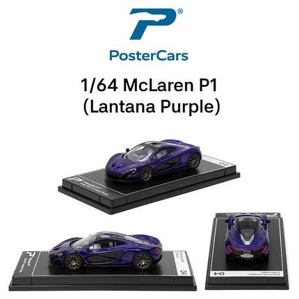 Postercars 1/64 Toy Car Model Lamborghini McLaren Bugatti Koenigsegg Pagani Aston Martin Diecast Vehicle Miniature Free Wheels