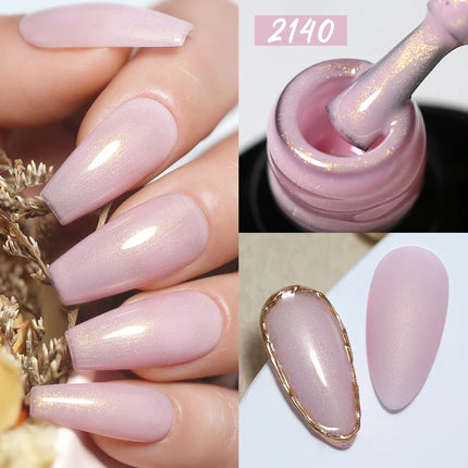 NailCo 10ml Gold Pink Pearl Shell Base Gel Polish 10 Colors Auroras 3D Thread Shell Gel Semi Permanent Soak Off UV LED Nails Art
