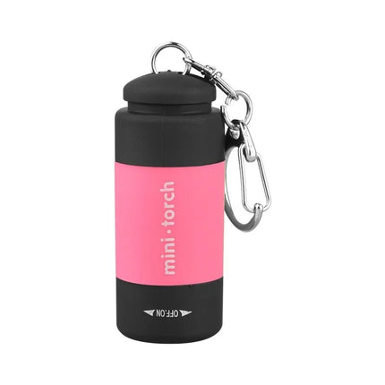 Mini waterproof LED keychain flashlight lightweight portable wear resistant for outdoor activities night travel daily emergency