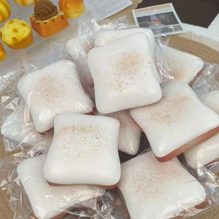 Dumpling Squishy Bread Squeeze Fidget Toy Soft Simulated Toast Stress Relief Decompression Slow Rebound Sensory Toy for Adults