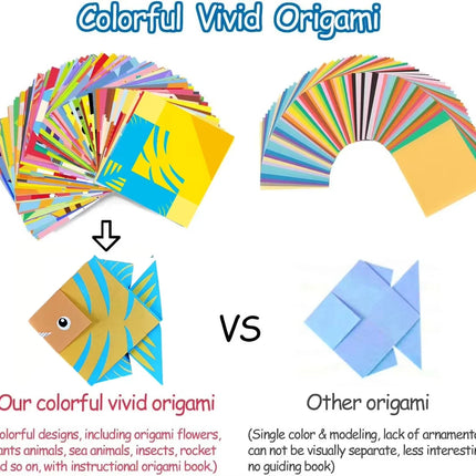 54 Sheets Cartoon Origami Kit Animals / Lifestyle Styles Handmade DIY Crafts Origami Suitable For Beginners Decor Paper Gifts