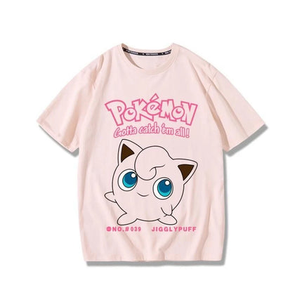 Pokémon Pikachu Gengar Magikarp T-shirt Cotton Tee Men's 2026 Summer Fashion Oversize Street Casual Y2K Tops Streetwear Clothing