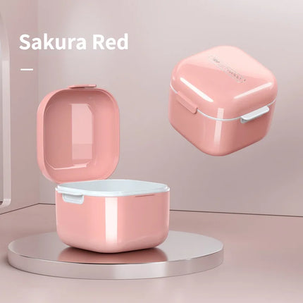 High Quality Orthodontic Retainer Braces Storage Box Soaking Invisible Teeth Denture Cleaning Tooth Storage Portable Belt case