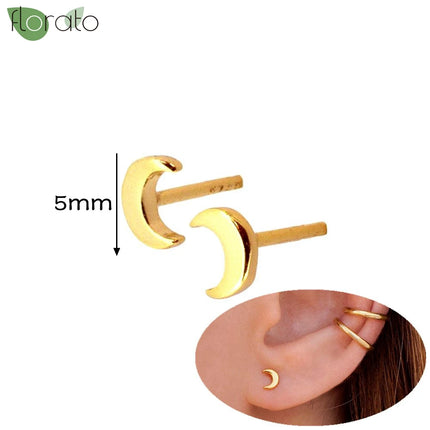 925 Silver Needle Fashion Heart Gold Color Stud Earrings for Women Exquisite Zircon Small Earrings Luxury Ear Piercing Jewelry