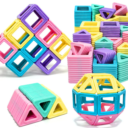 Magnetic Block Building Toy - Colorful 3D Puzzle Design,Improve Creativity & Fine Motor Skill, Perfect Halloween & Birthday Gift