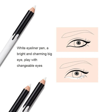 New White Eyeliner Makeup Lasting Smooth Easy To Wear Eyes Brightener Waterproof Fashion Eyes Liner Pencils Eye Makeup Tools