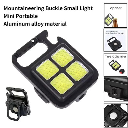 Portable USB Rechargeable COB Work Light Car Detailing Inspection Light Magnetic LED Flashlight Hanging Lamp Camping Torch