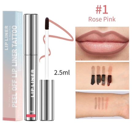 Peel Off Lip Liner Matte Lip Liner Peel Off Lipgloss Waterproof Velvet Lipline Red Brown Not Easy Fade Lipstick Cosmetic