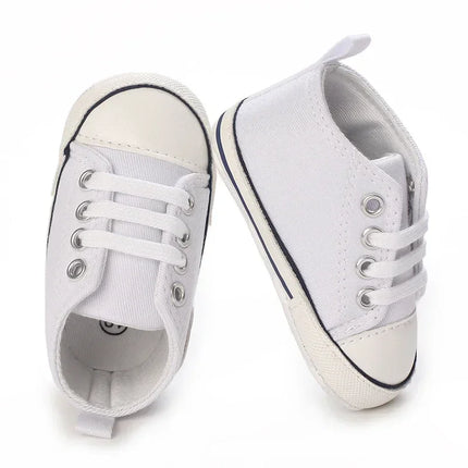 Baby Canvas Classic Sports Shoes Newborn Boys and Girls Printed Star First Walkers Shoes Infant Anti slip Baby Shoes