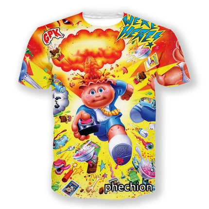 Cartoon Garbage Pail Kids Graphic T-shirts 3D Print Kid Anime Tees Fashion Men Women Short Sleeve O-Neck Tshirt Harajuku Y2k Top