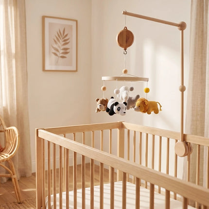 Baby Rattle Toys 0-12 Month Newborn Mobile Crib Musical Music Box Bed Bell Toy Holder Bracket Hanging Toy Rattle Accessories