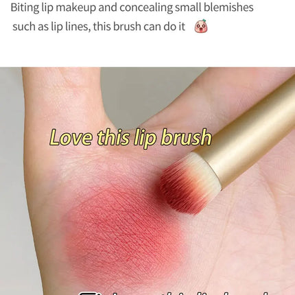 GECOMO Round Head Lip Brush Lipstick Coloring Smudge Brush Concealer Brush Lip Makeup Brush Multi-function Beauty Tool