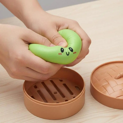 Simulated Dumpling Squishy Toy Soft Steamed Bun Squeeze Toy Funny Dumpling Twist Toy Stress Relief For Daily Use For Adults Kids