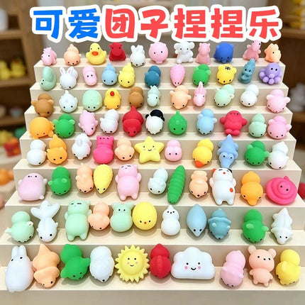 50-5PCS Kawaii Squishies Mochi Anima Squishy Toys For  Antistress Ball Squeeze Party Favors Stress Relief Toys For Birthday