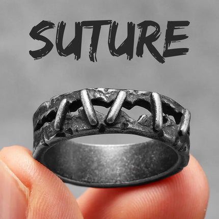 Retro Geometry Texture Men Rings Stainless Steel Women Fashion Jewelry Punk Trendy Luxury New In Accessories Gift Wholesale