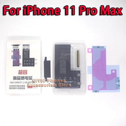 2Pcs Phone Battery Core No Flex Cable For iPhone X XS Max XR 11 12 13 Mini 14 Plus 15 Pro Max SE2 SE3 High Capacity Battery Cell